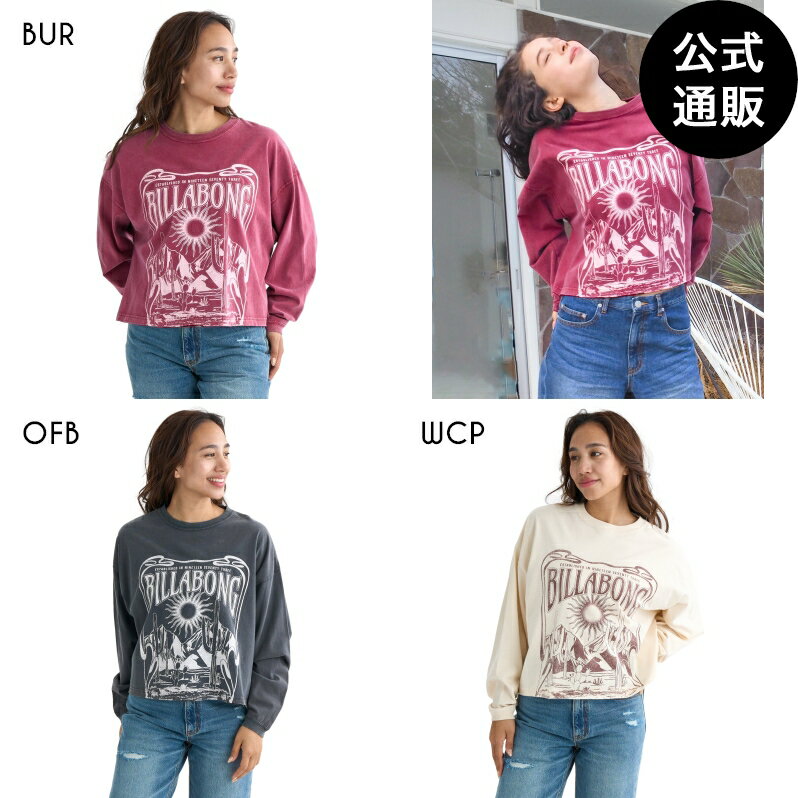【SALE】【30%OFF】【送料無料】【楽天スーパーSALE期間はP10倍！】ビラボン レディース DESERT WANDERING LS ロンT 【WIDE LOOSE CROPPED】【2025年秋冬モデル】 全3色 M/L BILLABONG