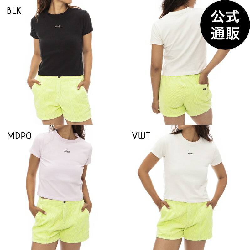 【OUTLET】【50%OFF】2023 RVCA ルーカ レディース DAISY RIB TOP Tシャツ【2023年春夏モデル】 全3色 S/M/L rvca