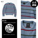 【オンライン限定】2023 ルーカ キッズ YALLA STRIPE CREW SWEATER セーター【2023年秋冬モデル】 全1色 S/M/L/XL rvca