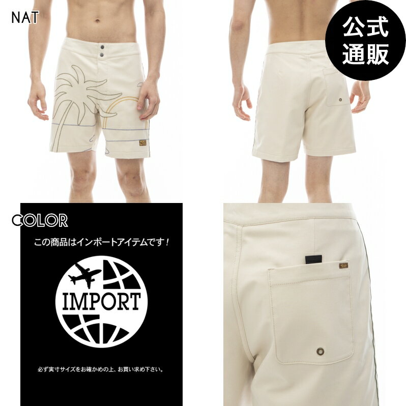 【お買い物マラソン期間はP10倍!】【OUTLET】【35%OFF】【送料無料】2024 ルーカ メンズ SUNSET EXOTICA TRUNK ボードショーツ/サーフトランクス NAT【2024年夏モデル】 全1色 28/30/32/34/36 rvca