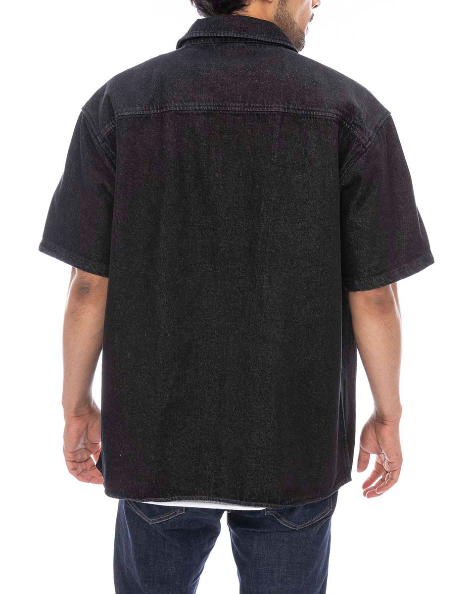 【OUTLET】【50%OFF】【送料無料】2024 ルーカ メンズ HS DENIM SHIRT ショートスリーブシャツ 【2024年夏モデル】 全3色 S/M/L rvca