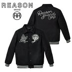 REASON リーズン CHERUB MELTON VARSITY/メルトン 袖PU 中綿 スタジアムジャンパー/B系/ストリート/ダンス衣装/チーム/カジュアル/アメカジ/インポート/M L XL 2XL 3XL/大きいサイズ/ビッグサイズ