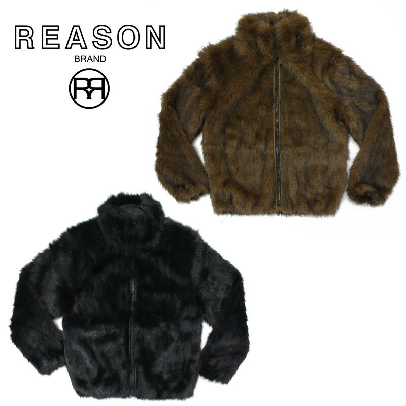 REASON リーズン FAUX FUR JACKET フォックスファー ZIPUP /B系/ストリート/ダンス衣装/チーム/カジュアル/アメカジ/インポート/M L XL 2XL 3XL/大きいサイズ/ビッグサイズ