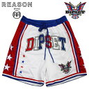 REASON リーズン ディプロマッツ コラボ DIPSET BASKETBALL MESH SHORTS/ポリエステル メッシュ素材/ ウエストゴム ショートパンツ/B系/ストリート/ダンス衣装/チーム/カジュアル/アメカジ/インポート/M L XL 2XL 3XL/大きいサイズ/ビッグサイズ