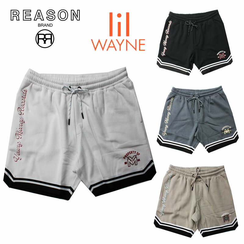 REASON リーズン リルウェイン LIL WAYNE コラボ PROPERTY OF BASKETBALL SHORTS スウェットショーツ セットアップ/B系/ストリート/ダンス衣装/チーム/カジュアル/アメカジ/インポート/M L XL 2XL 3XL/大きいサイズ/ビッグサイズ