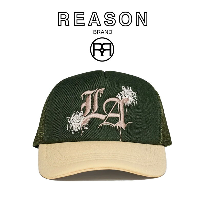 【SALEポッキリ価格】REASON リーズン LA HAT メッシュバック ベースボール キャップ ラウンドカーブ B系 ストリート ダンス 衣装 チーム カジュアル アメカジ インポート フリーサイズ