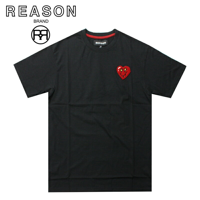 REASON/リーゾン LIL HEART TEE 胸ワンポイント アップリケ刺繍入り 半袖Tシャツ