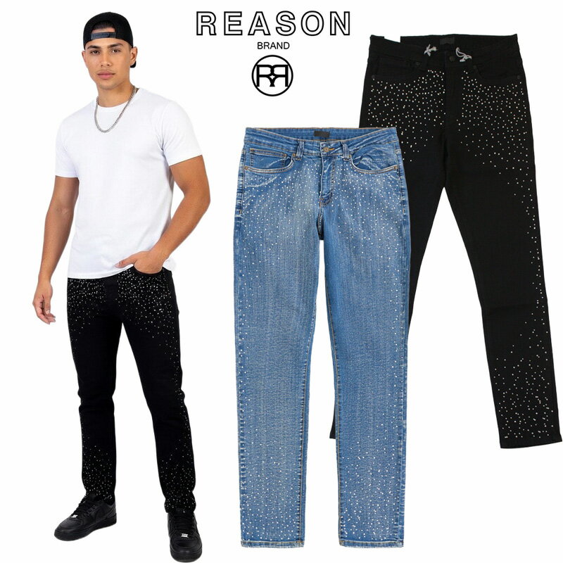 REASON/リーズン STONED OUT DENIM JEANS/ジーンズ/デニムパンツ/B系 ストリート ダンス 衣装 チーム カジュアル アメカジ インポート 大きいサイズ ビッグサイズ
