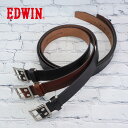 EDWIN ベルト メンズ 牛革 革 レザー エドウィン ロング メンズ ベルト カジュアル ブランド ビジネス ブラック 黒 ブラウン 茶色 20代 30代 ...