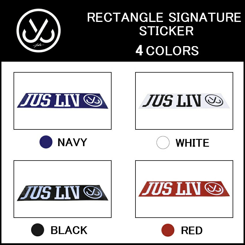 ●BIG SALE！●ジャスリブ ステッカー JSLV RECTANGLE SIGNATURE STICKERデカール・シール STK 8021 2