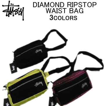 ●BIG SALE！●ステューシー ボディバッグ・ウエストポーチ STUSSY DIAMOND RIPSTOP WAIST BAGサイドバッグ・ショルダーバッグ・ミニバッグ・メンズ/レディース(男女兼用)・スチューシー・ストゥーシー 134193