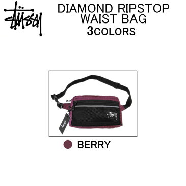 ●BIG SALE！●ステューシー ボディバッグ・ウエストポーチ STUSSY DIAMOND RIPSTOP WAIST BAGサイドバッグ・ショルダーバッグ・ミニバッグ・メンズ/レディース(男女兼用)・スチューシー・ストゥーシー 134193