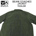 ルカ/ルーカ アウター ジャケット RVCA BERNI COACHES JACKETコーチジャケット 耐水ナイロンジャケット ジャンパー ブルゾン メンズ(男性用)(S M L XL XXL サイズ) M721VRBE