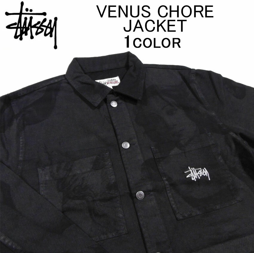 ステューシー アウター ジャケット STUSSY VENUS CHORE JACKETワークジャケット カバーオール チョアコート ジャンパー ブルゾン メンズ(男性用) スチューシー ストゥーシー (S M L XL XXL サイズ) 115600