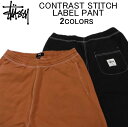 ステューシー ズボン・パンツ STUSSY CONTRAST STITCH LABEL PANTスウェットパンツ・ルーズパンツ・ボトムス・メンズ(男性用)・スチューシー・ストゥーシー・(S M L XL XXL サイズ) 116535