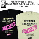 オベイ 限定 コラボ 半袖 Tシャツ OBEY NEVER MIND OBEDIENCE S/SL TEESEX PISTOLS(セックス・ピストルズ)・ショートスリーブティーシャツ・カットソー・トップス・オベー・メンズ(男性用)・(S M L XL XXL サイズ) 165263375