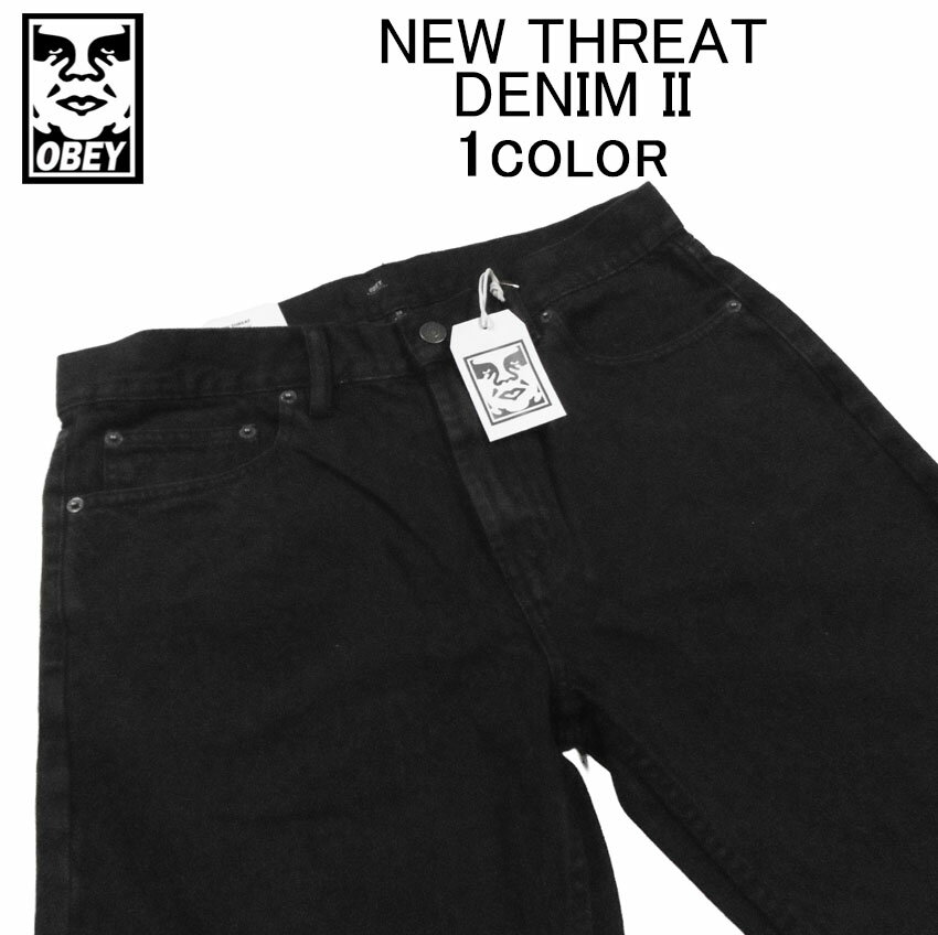 オベイ ズボン・パンツ OBEY NEW THREAT DENIM 2デニム・ジーンズ・Gパン(ジーパン)・ボトムス・メンズ(男性用)・オベー・(30 32 34 36 38 インチ) 142010053