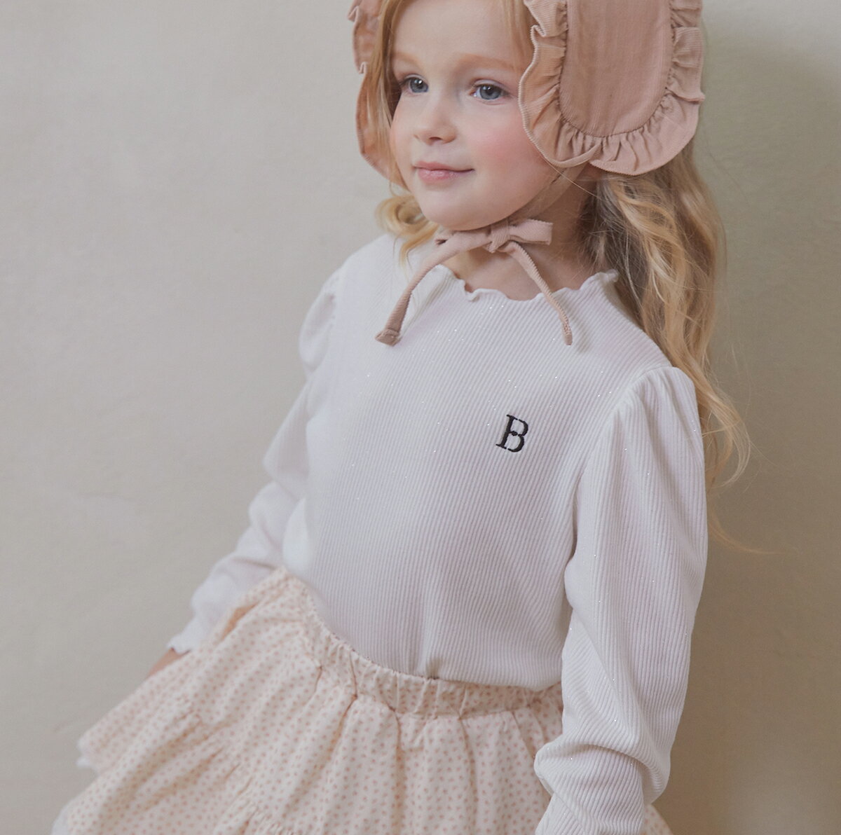 BILY Nadia Shining T-Shirt 女の子 1歳から4歳 80-110cm リブTシャツ 秋冬向け 全2色