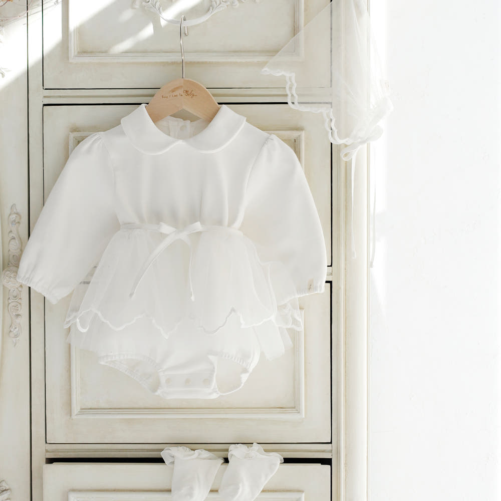 BILY Tinkerbell Lace Bonnet 女の子 生後6ヶ月から生後12ヶ月 ベビーボンネット ...