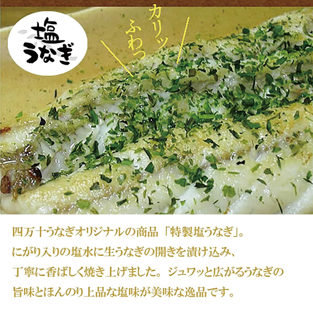 四万十うなぎの特製塩うなぎ1本ウナギ 鰻 シラス 白焼き 蒲焼 国産 高知 四万十川 ...