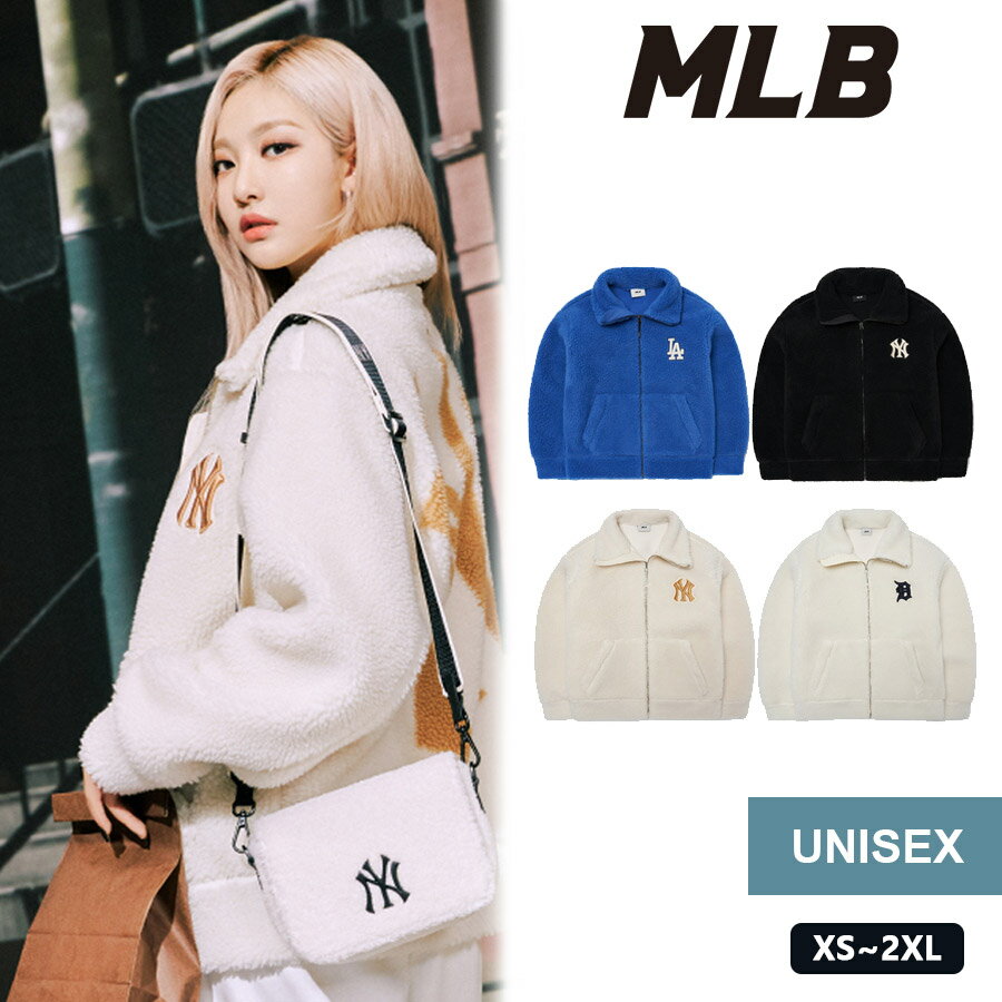 楽天bimishop[MLB KOREA] Basic Mega Logo Stand Neck Fleece Jumper 男女兼用 ユニセックスフリースジャケット メンズレディース 暖かい 冬用冬服 保温 トレンドおしゃれカジュアルストリート韓国ファッション学生 大人 カップル 人気商品 3AFDB0326