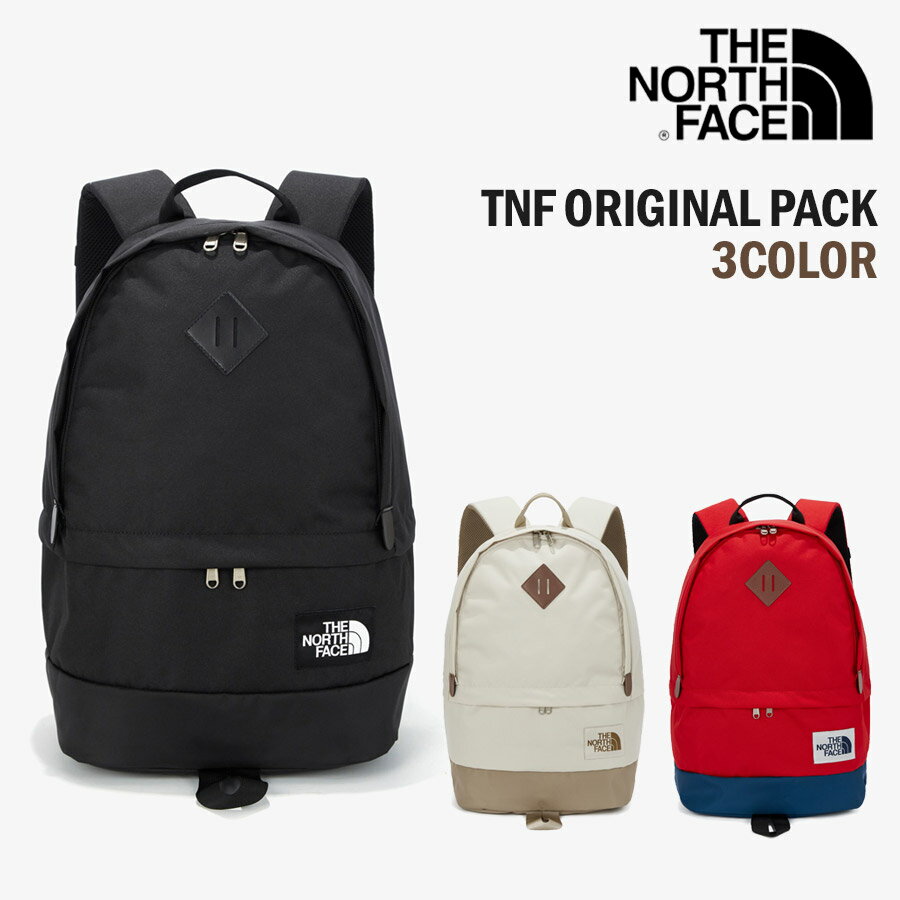 21新作THE NORTH FACE 韓国ファッション ザノースフェイス TNF ORIGINAL PACK リュック バックパック かばん 通学大学生高校生中学生 大人気旅行用日常男女兼用ユニセックスメンズレディースおしゃれカジュアル 3色(ブラック、ベージュ、レッド)NM2DM59 -S