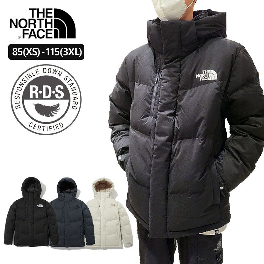 [THE NORTH FACE] ザノースフェイス フード付きダウンジャケット A/W 男女共用 ユニセックスダウンジャケットメンズアウタートップス アウトドア 暖かいシンプル 長袖 冬服 韓国ファッション CHALLENGE AIR DOWN JACKET 黒/チャコール NJ2DN72