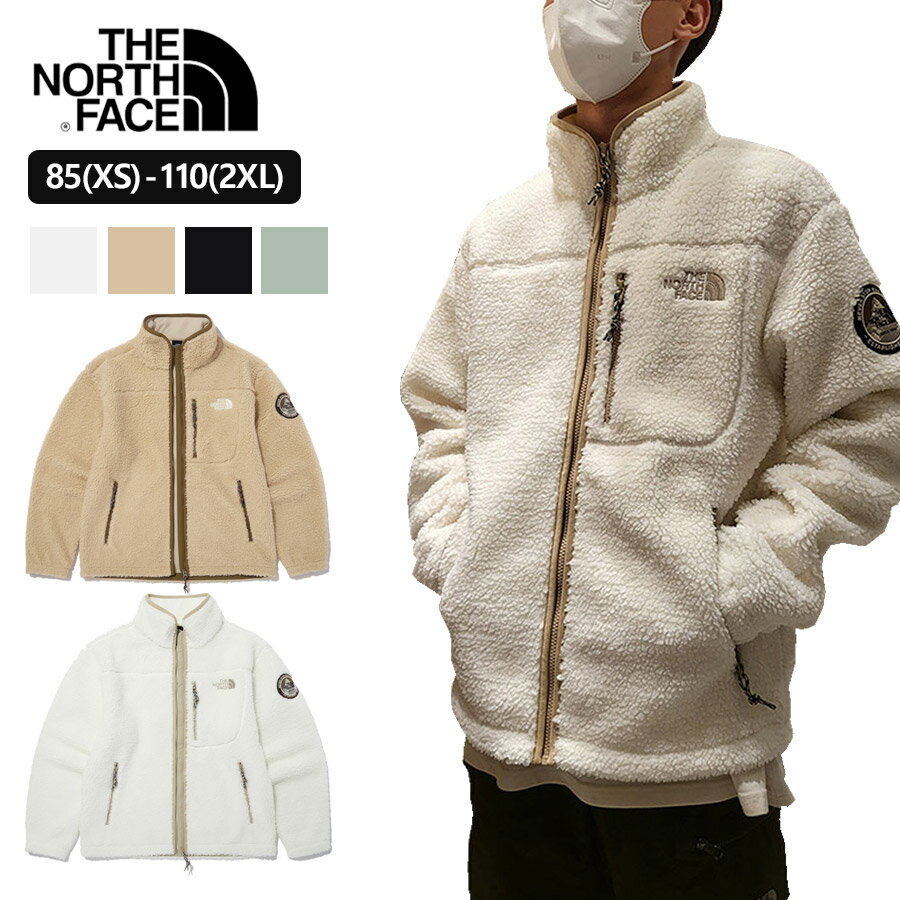 ★最大1,000オフクーポン配布中★[THE NORTH FACE]フリースジャケット NOVELTY RIMO FLEECE JACKET 韓国ファッション アウターユニセックスメンズレディース アイボリー／ライトベージュ おしゃれジップアップアウトドアパーカー ロゴ無地 季節の代わり目ジャケット NJ4FN56