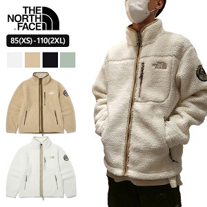 [THE NORTH FACE]フリースジャケット NOVELTY RIMO FLEECE JACKET 韓国ファッション アウターユニセックスメンズレディース アイボリー／ライトベージュ おしゃれジップアップアウトドアパーカー ロゴ無地 NJ4FN56