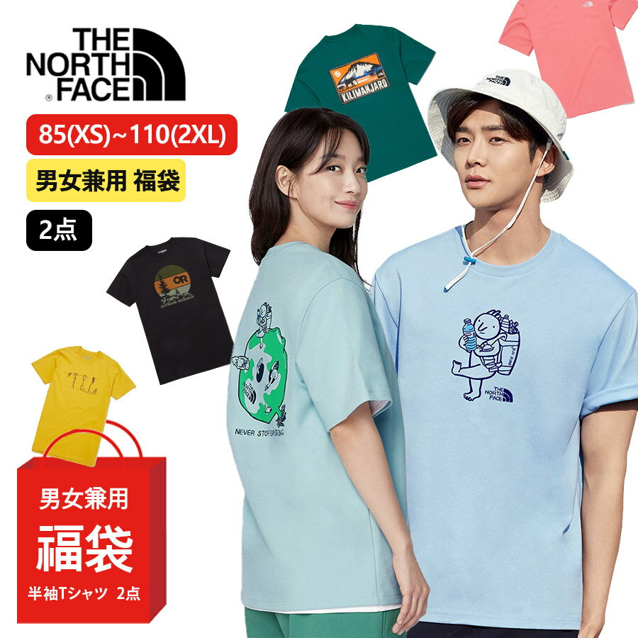 送料無料【夏の福袋】【男女兼用】ノースフェイス 福袋 半袖Tシャツ 2点セット THE NORTH FACE スポーツ アウトドア まとめ買い お得 お楽しみ袋 夏 半袖 基本 ロゴ デイリー シンプル 普段着 日常用 ラッキーパック ランダムボックス ショート丈 デイリー コーデしやすい