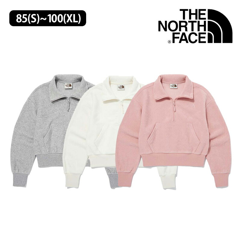 楽天bimishop送料無料 THE NORTH FACE ノースフェイス W'S TERRY HALF ZIP SWEATSHIRTS 85（S）-100（XL） スウェットシャツ ハーフジップアップ トレーナー 長袖 レディーストップス テリー素材 カンガルーポケット クロップド丈 旅行 カジュアル おしゃれ 3色 NM5MQ30