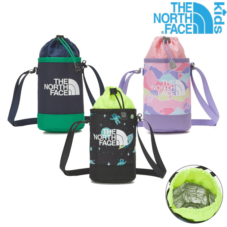 [THE NORTH FACE] KIDS BOTTLE BAG ザノースフェイス キッズボトルバッグキッズ 水筒かばん ユニセックス子供便利なかばん ボトルカバン エコ素材 保冷生地 保冷バッグ 男の子女の子バッグ お箸セット収納可 通学 通園 水筒バッグ NN2PN06