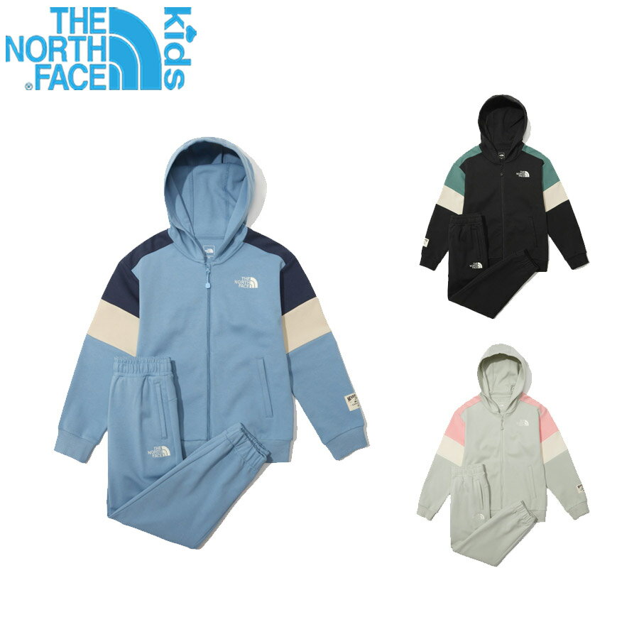 [THE NORTH FACE] K'S GO OUT TRAINING SET ノースフェイス キッズ 長袖 Tシャツ トレーナーセット フード付き フーディスウェットシャツ キッズ アウトドア 男の子 女の子 トレーナ キッズトレーナトップス キッズトレーナウェア キッズスポーツウェア NJ5JN52