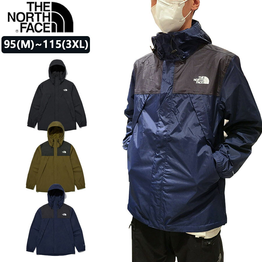 [THE NORTH FACE] フード付きマウンテンパーカー ザノースフェイス A/W 男女共用 ユニセックス ジャケットメンズアウタートップス アウトドア デイリー 旅行 シンプル 長袖 韓国ファッション M ANTORA JACKET 黒/ダークオリーブ／ミッドナイトネイビー NJ2HN71