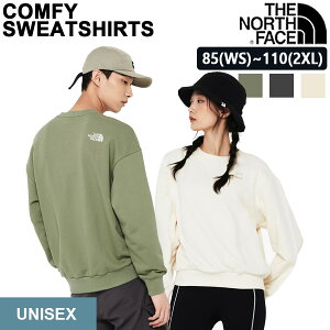 [THE NORTH FACE] COMFY SWEATSHIRTS レディース メンズ カットソー トレーナートップス 長袖 スウェットシャツ 秋冬インナー 3色 85(WS)~110(2XL) 旅行用 デイリー カジュアル 韓国ファッション Uネックトレーナー ペア NM5MN51