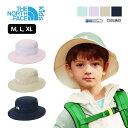 無料配送 ノースフェイスキッズ キッズ ハット KIDS ECO MESH BUCKET HAT 韓国キッズ バケットハット 帽子 女の子 男の子 春夏 アウトドア COOLMAX素材 日よけ UVハット 紫外線カット サファリハット 顎ひも付き 紫外線対策 吸汗速乾 サイズ調節可能 ホイッスル付き NE3HP06