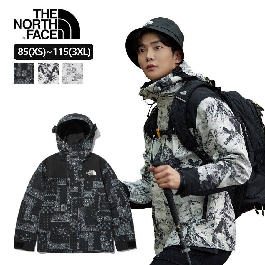 楽天bimishopザノースフェイス THE NORTH FACE ユニセックス アウトドア用 ハイキング 韓国ファッション 山登り用 マウンテンパーカー ジャケット アウター NOVELTY ECO GTX MOUNTAIN JACKET ペイズリー デザイン 人気商品 3色 NJ2GN60-y