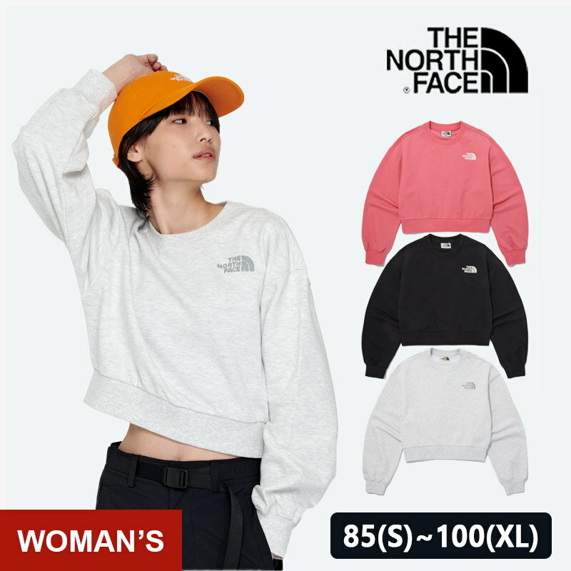 [WOMAN]送料無料 23新作 ザーノースフェイス THE NORTH FACE W'S COMFY SWEATSHIRTS TOPS トップス スウェット Tシャツ トレーナー ルーズフィット 長袖 夏コーデ デイリー ショート丈 エコ素材 NM5MP31 その1