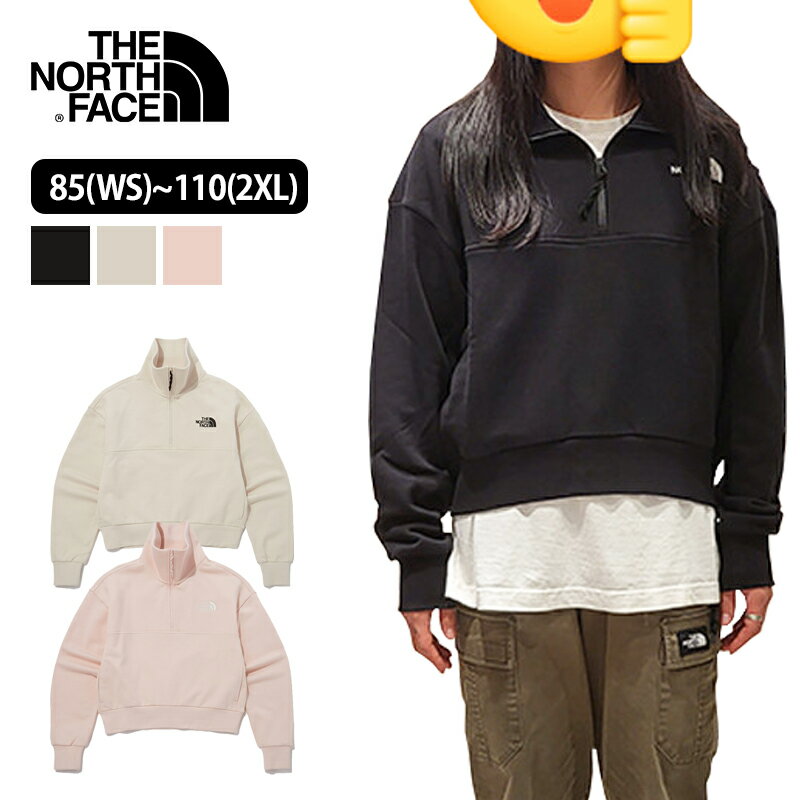 [ THE NORTH FACE ] HALF ZIP SWEATSHIRTS ハーフジップ トレーナー メンズ 大きいサイズ 薄手 スウェット レディース ハーフジップスウェット グレー スポーツウェア 長袖 ハーフジップシャツ 白 韓国 防寒 インナー NM5MP56