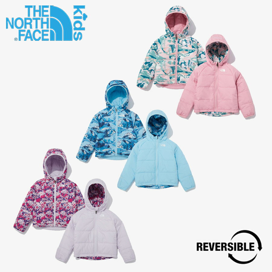 楽天bimishop[THE NORTH FACE] BABY REVERSIBLE PERRITO HOODIE JACKET ノースフェイス キッズ リバーシブルジャケット F/W新商品 男女共用 ユニセックス ベビー アウター アウトドア 遠足 デイリー女の子男の子 中綿ダウンジャケット フード付き 正規品 韓国ファッション NJ3NN95