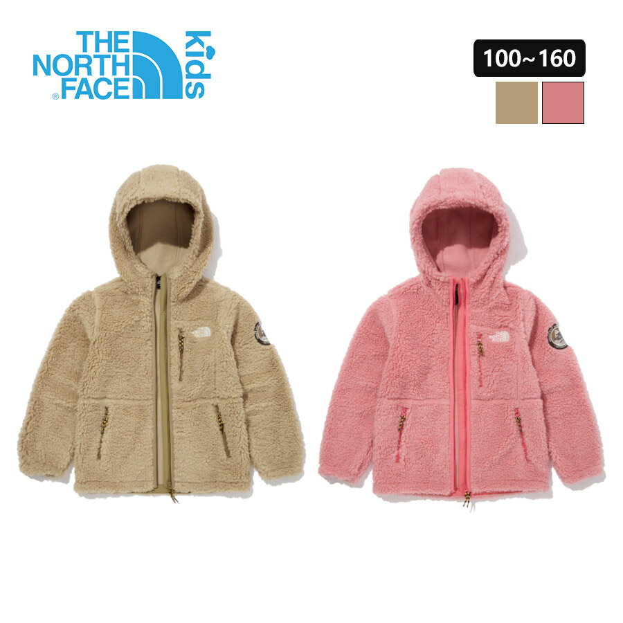 [送料無料] THE NORTH FACE ノースフェイス キッズ フリースジャケット アウター K'S PLAY GREEN SP FLEECE HOODIE フーディジップアップ フーディパカー 女の子 男の子 アウトドア用 袖ワッペン 収納優秀 リサイクル素材使用 デイリー 保温性優秀 ブラウン ピンクNJ4FN55