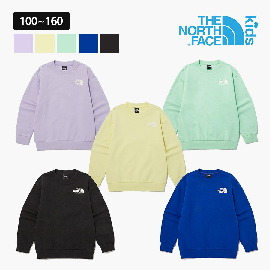 楽天bimishop[THE NORTH FACE KIDS] ノースフェイス キッズ 長袖 トレーナー スウェット アウトドア 男の子 女の子 無地 ドロップショルダー ロングスリーブ K'S ESSENTIAL SWEATSHIRTS 旅行 キャンピング デイリー ルーズフィット 5色 NM5MP02