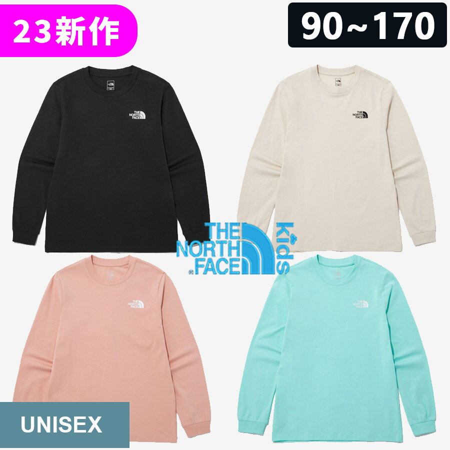 楽天bimishop[THE NORTH FACE]ノースフェイス K'S COTTON STRETCH L/S R/TEE 韓国キッズ女の子男の子 子供服 長袖Tシャツ メンズ レディーストップス 人気商品 シンプル カジュアル 基本Tシャツ 韓国ファッション ファミリーファッション tシャツ NT7TP01