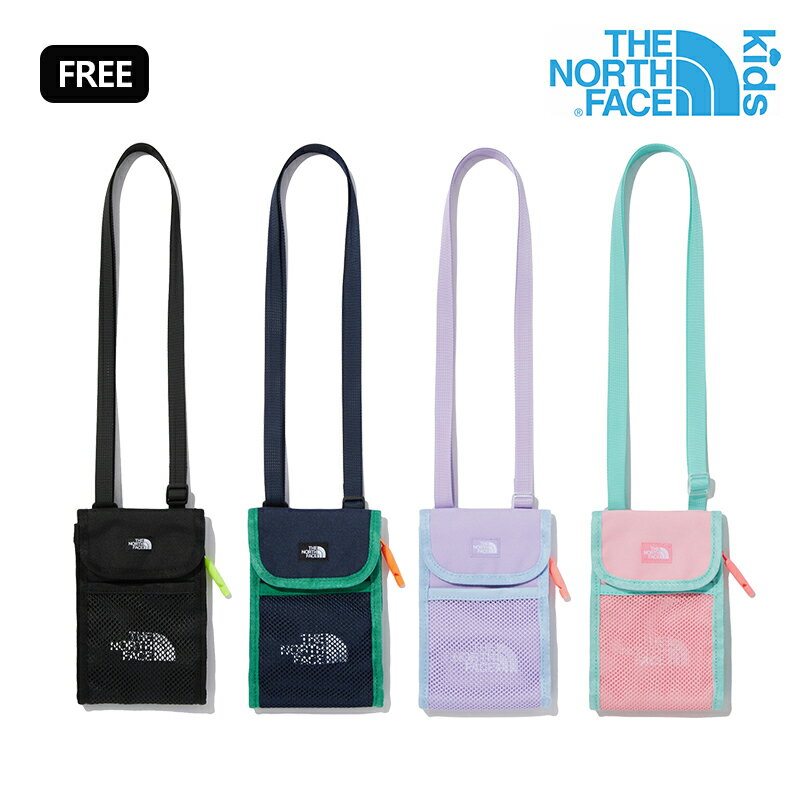 送料無料 ザノースフェイス キッズ THE NORTH FACE KIDS CROSS MINI POUCH 韓国キッズ ミニバック ミニポーチ ショルダーバック 肩掛け ホイッスル付き 環境にやさしい素材 ジュニア 女の子 男の子 スマホ入り 軽いお出かけ 旅行 サブバック ピクニック デイリー 4色 NN2PP02