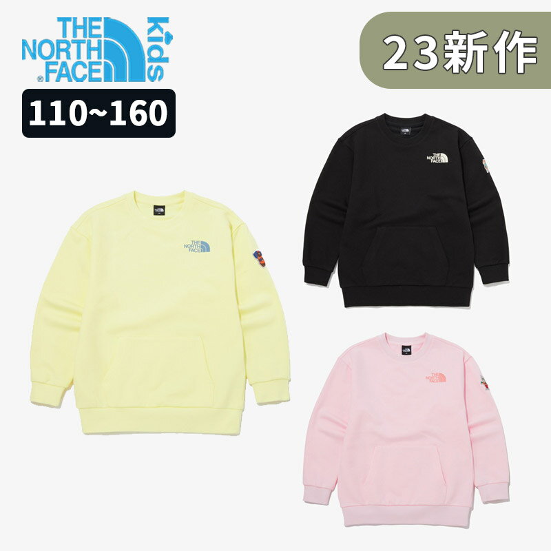 [THE NORTH FACE KIDS] ノースフェイス キッズ 長袖 トレーナー スウェット アウトドア 男の子 女の子 無地 K'S ANI-LAND SWEATSHIRTS 旅行 デイリー ルーズフィット 動物ワッペン アニマルポイント 可愛い NM5MP52