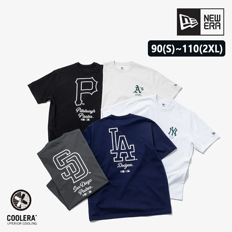 NEW ERA ニューエラ AP MLB LETTER RS42 メンズ レディース トップス 半袖 Tシャツ カットソー アウトドア 春夏コーデ COOLERA素材 涼しい素材 LA NY SD AS P カジュアル 野球 海外旅行 20代 30代 40代 MLB 141791