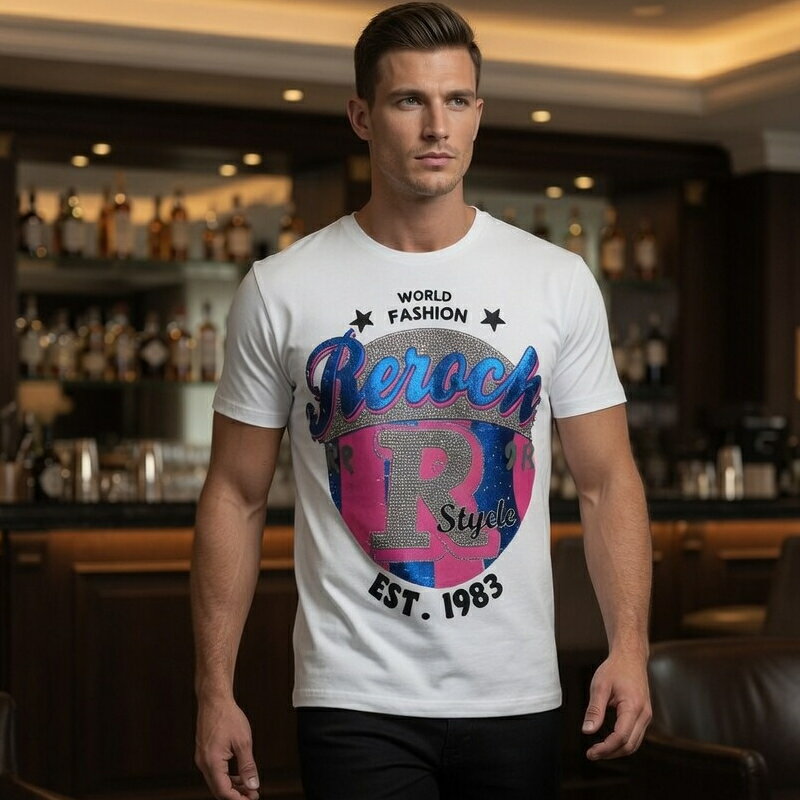 Rakuten - Tシャツ メンズ 半袖 白　派手
