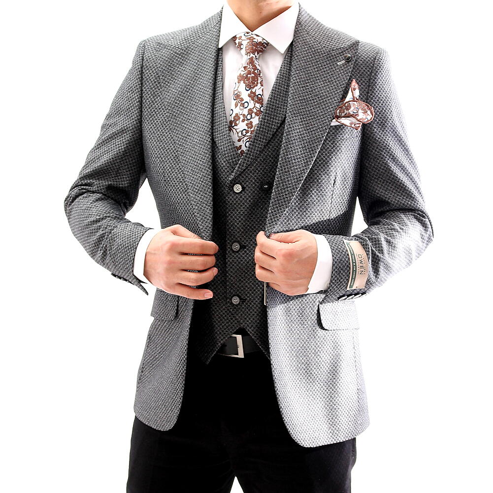 テーラードジャケット ジレ セットアップ ブレザー メンズ 黒 タイト/スリムフィット ジャケパン 春/秋/冬 大きいサイズも入荷 ビジネスジャケット フォーマル