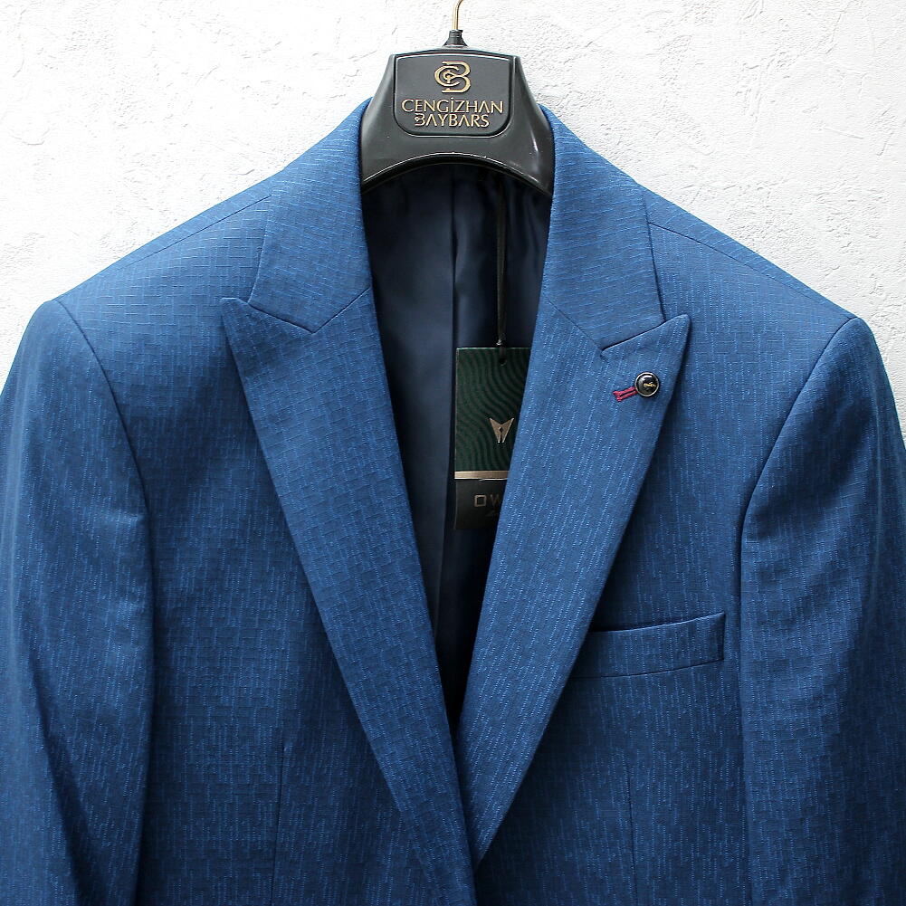 テーラードジャケット ジレ セットアップ ブルー/青 ブレザー メンズ タイト/スリムフィット ジャケパン 春/秋/冬 大きいサイズも入荷 ビジネスジャケット