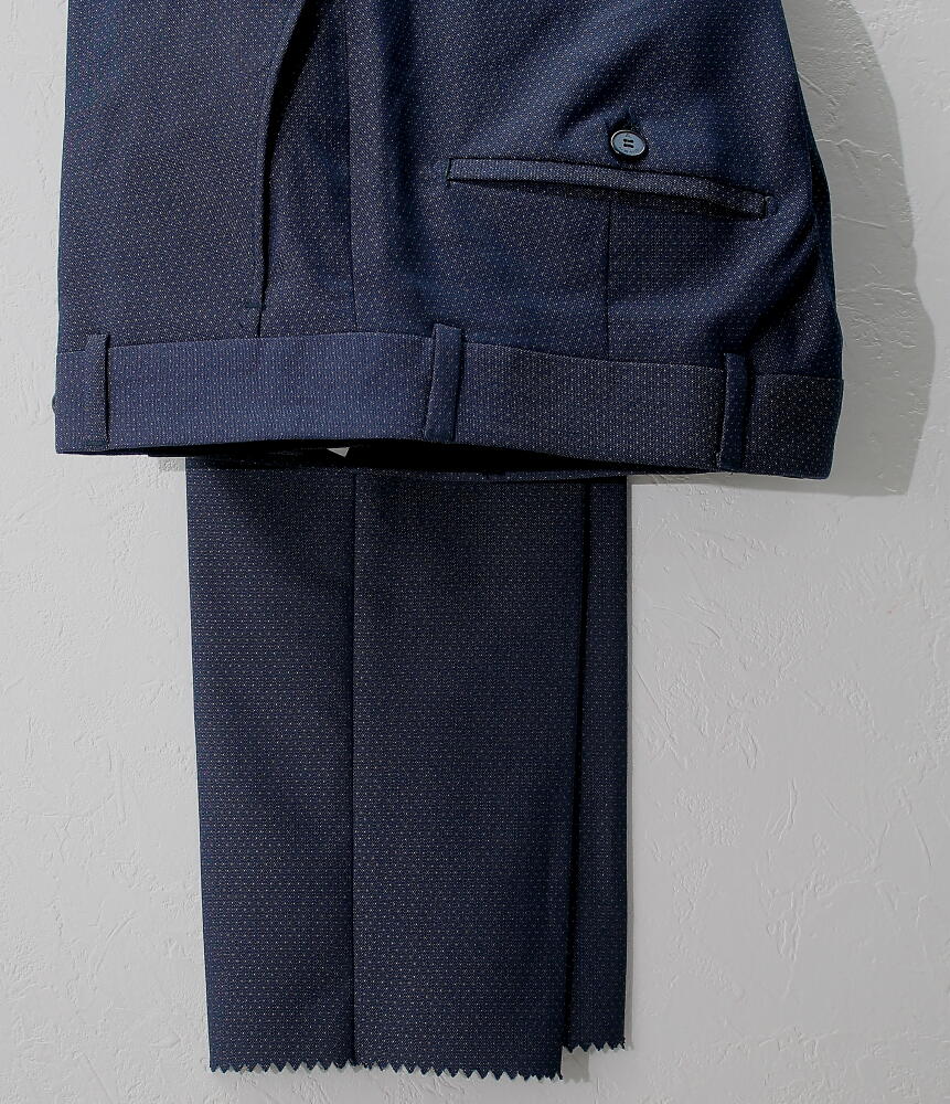 スラックス メンズ スリム スキニー パンツ ダークブルー/ドット柄 春/夏/秋/冬 メンズ ビジネス ジャケパン XXXL 大きいサイズも入荷